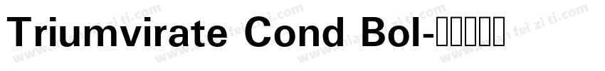 Triumvirate Cond Bol字体转换